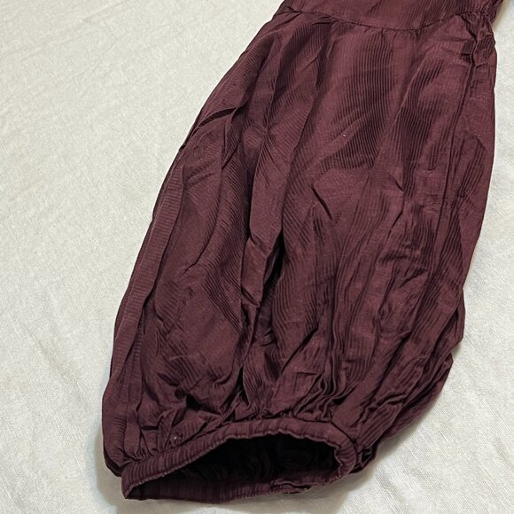 Samant Chauhan XL Boho Burgundy Embroidered Blouse Floral Balloon Sleeve Top - Picture 3 of 9